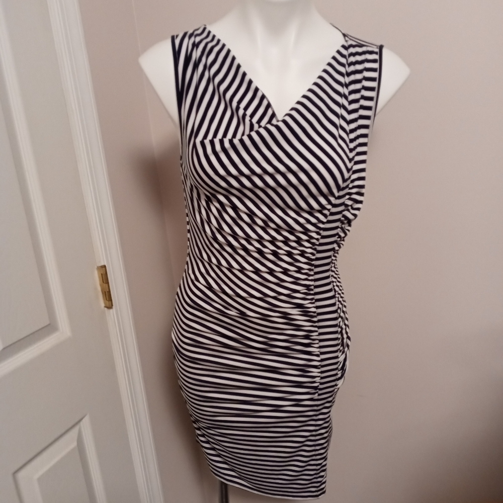 Laundry by design stripped navy midi dress